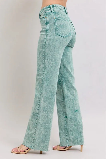 Full Size High Waist Garment Dyed Raw Hem Dad Jean Plus Size – outfit idea for women | Ro + Ivy