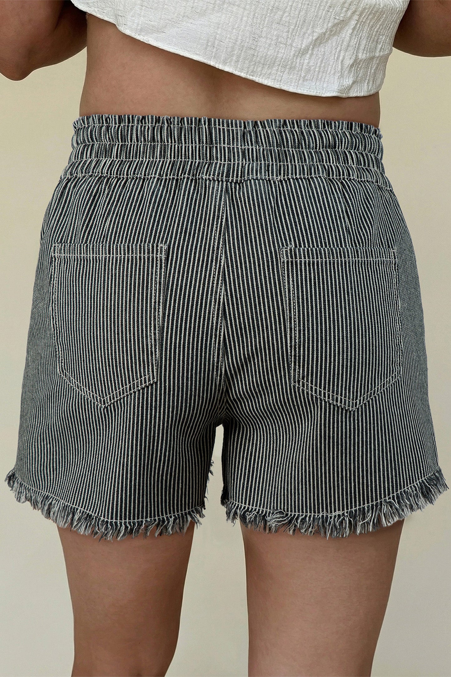 Elastic Waist Relaxed Fit Casual Denim Shorts — Comfortable Summer Everyday Style - Denim Shorts