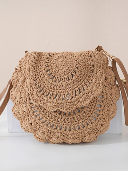 Boho Crochet Crossbody Bag - Khaki onesize Crossbody Bags