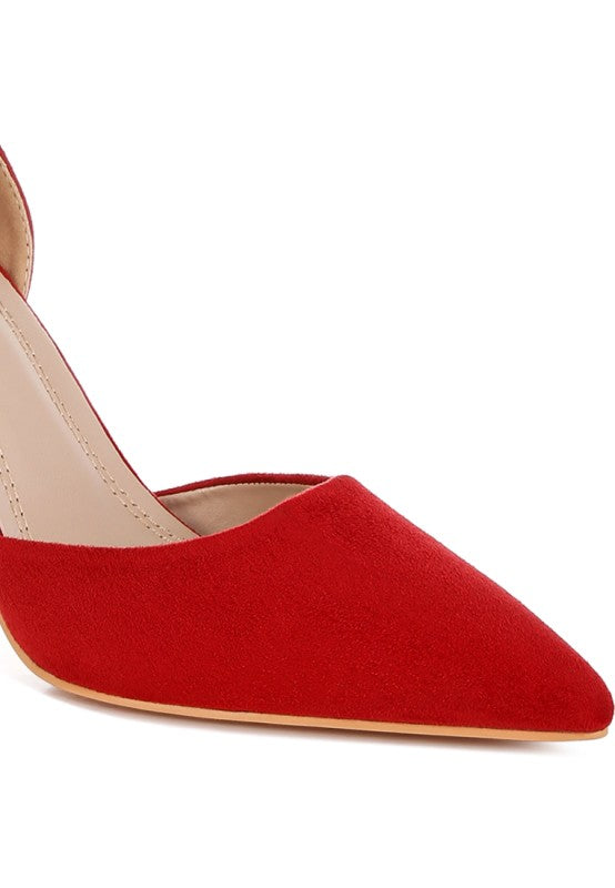 Microfiber Ankle Strap Stiletto Heels | Trendy Heels Outfit Idea for Women by Ro + Ivy | Elevated Basics, Modern Comfort & Style