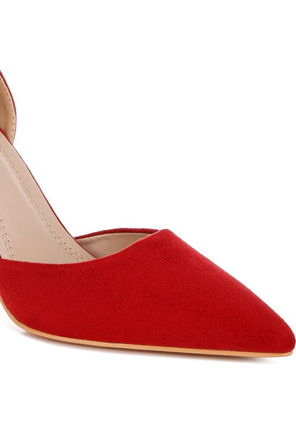 Microfiber Ankle Strap Stiletto Heels | Trendy Heels Outfit Idea for Women by Ro + Ivy | Elevated Basics, Modern Comfort & Style