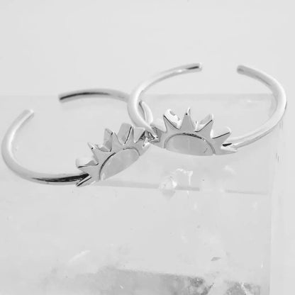 BFF Sun Ring Duo — Radiant Matching Stacking Friendship Ring Set - Rings