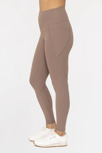 Soft Ribbed High Waisted Leggings – outfit idea for women | Ro + Ivy