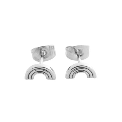 Rainbow Stud Earrings Trendy Earrings Outfit Idea for Women | Ro + Ivy
