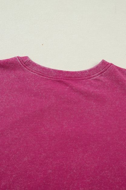 Patriotic Mineral Wash Graphic Cotton Tee — Festive Soft Relaxed Everyday Style - Tops & Tees