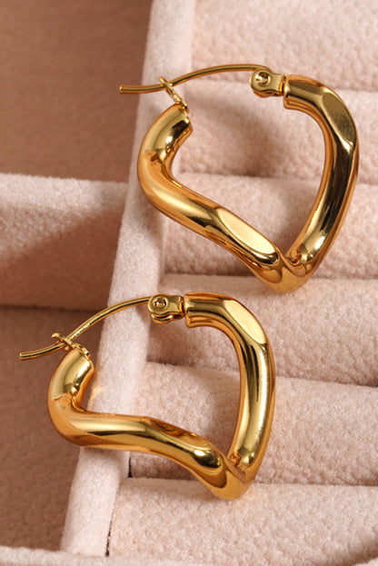 Spiral Stainless Steel Hoop Earrings — Elegant Minimalist Sophisticated Everyday Style - Jewelry