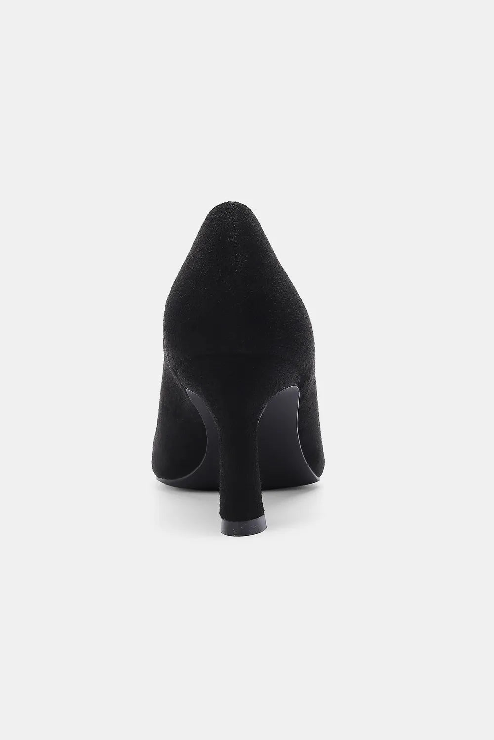 Faux Suede Point Toe Block Heel Pumps — Classic Sleek Elegant Versatile Style - Heels