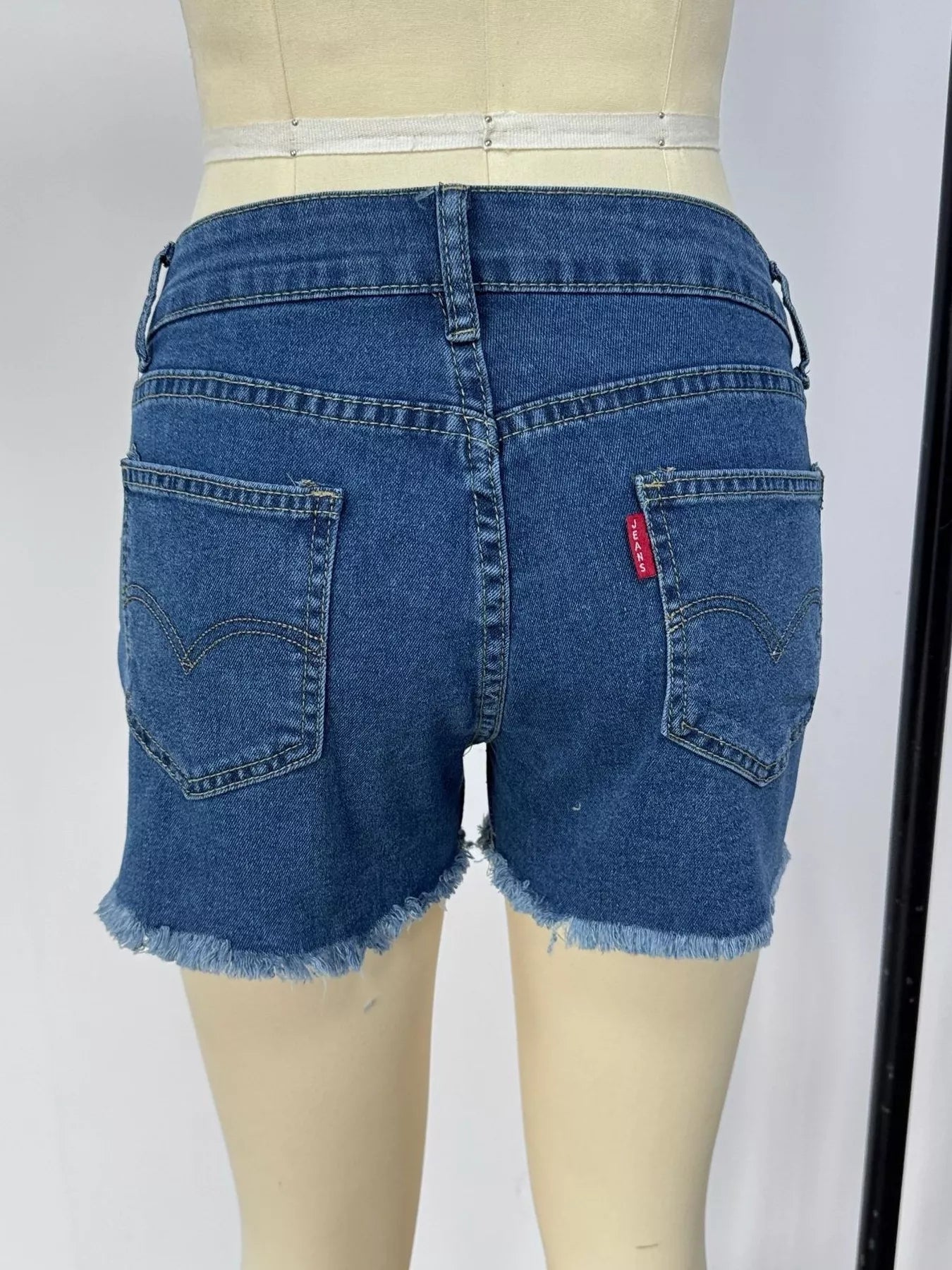 Raw Hem Denim Shorts - Shorts