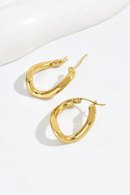 Spiral Stainless Steel Hoop Earrings — Elegant Minimalist Sophisticated Everyday Style - Jewelry