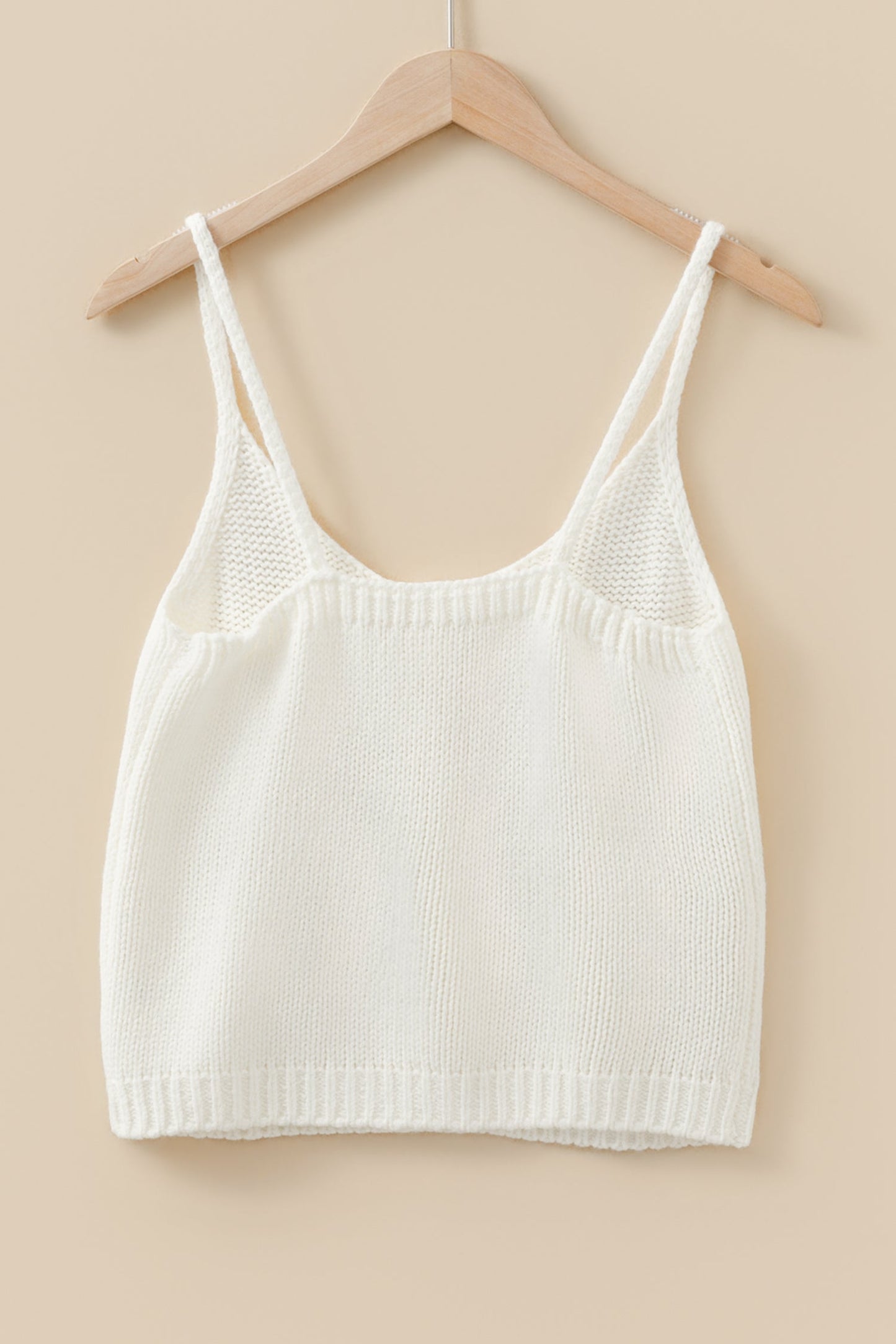 3D Flower Spaghetti Strap Knit Sweater Vest — Breezy Feminine Everyday Style - Sweater Vests