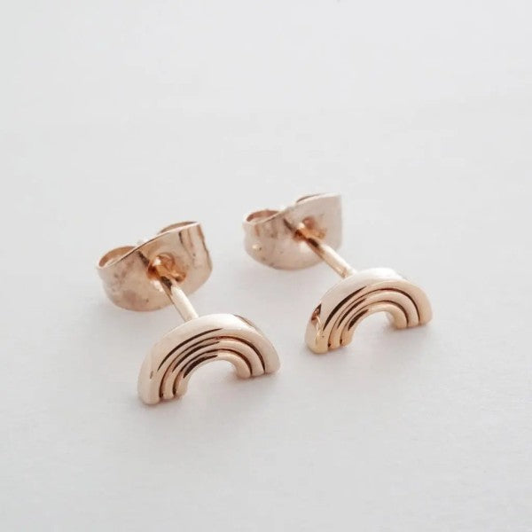 Rainbow Stud Earrings Trendy Earrings Outfit Idea for Women | Ro + Ivy