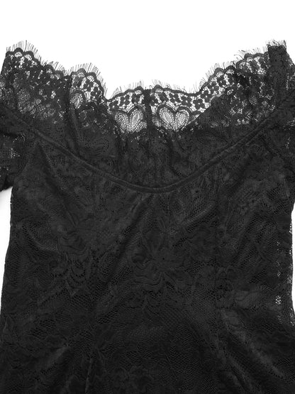 Women's Lace Off Shoulder Mini Dress - Mini Dresses