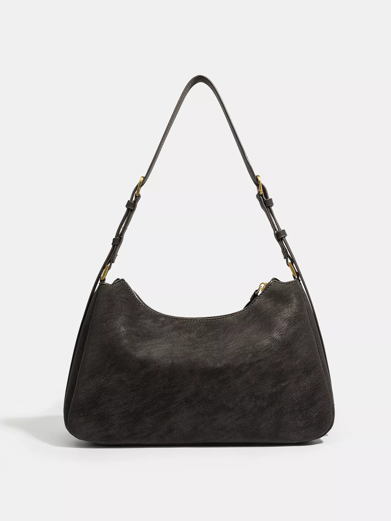 Women's Adjustable Strap Faux Leather Shoulder Bag - Shoulder Bags