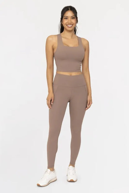 Soft Ribbed High Waisted Leggings – outfit idea for women | Ro + Ivy