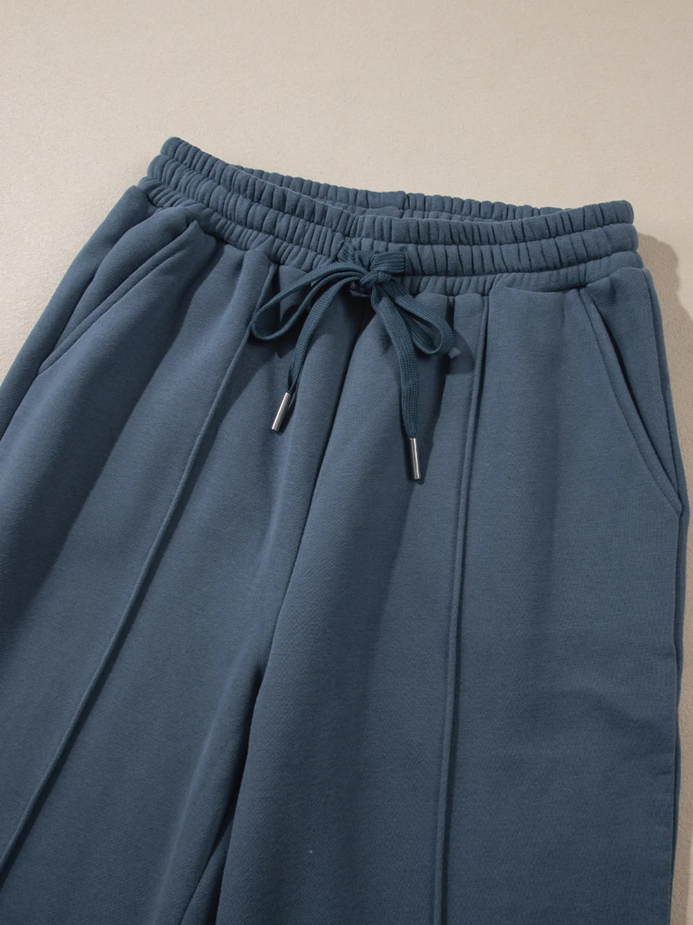 Women's Collared Sweatshirt and High Waist Pants Active Set - Activewear Sets