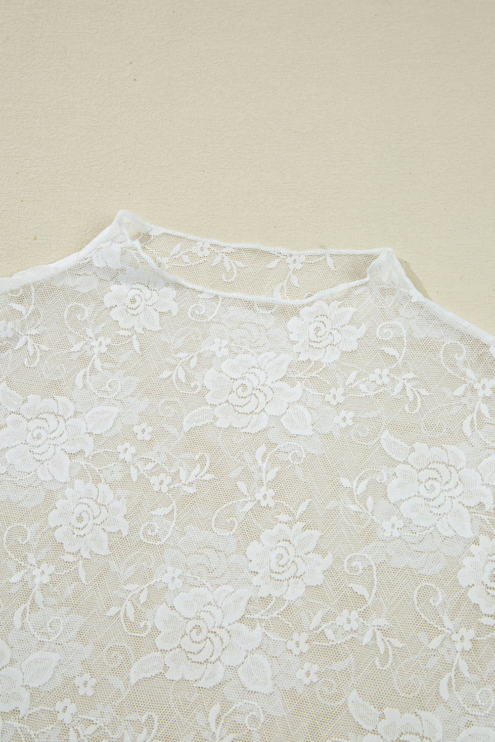 Floral Sheer Mesh Long Sleeve Top