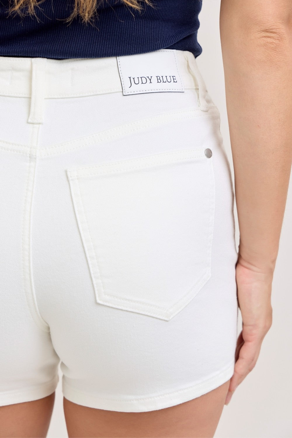 High-Waist Slim Fit Denim Shorts — Flattering Streamlined Comfortable Everyday Style - Shorts