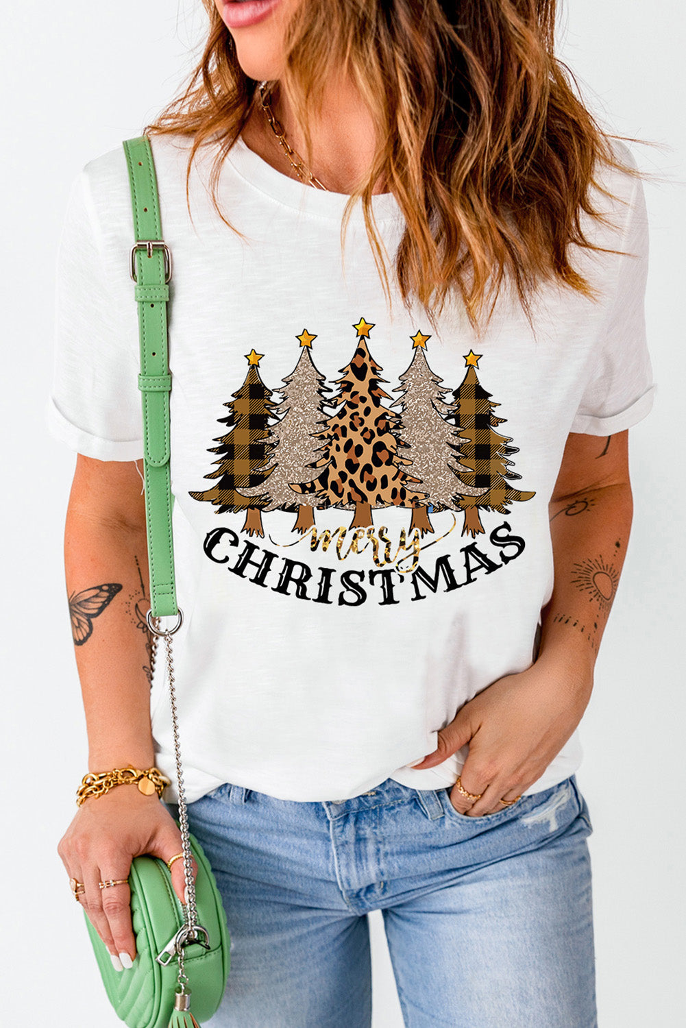 Merry Christmas Graphic Short-Sleeve T-Shirt White