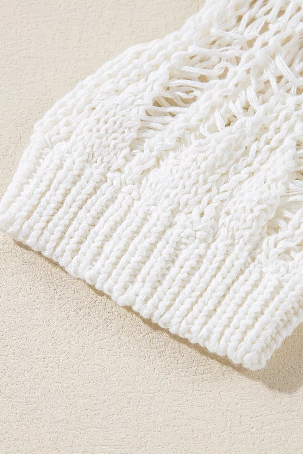 Women's Hollow Out Long Sleeve Knit Cover Up - Knit Tops