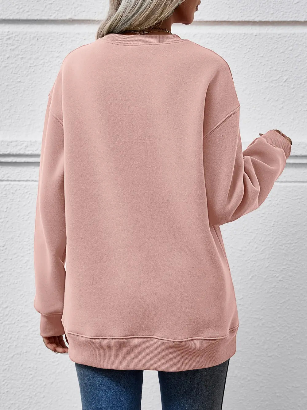 Faceless Gnomes Graphic Drop-Shoulder Sweatshirt