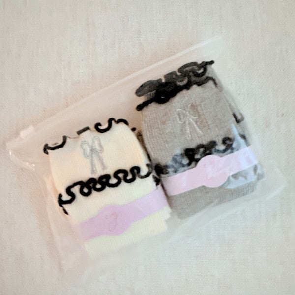 Ribbon Ripple Socks Set Of 2 | Trendy Socks Outfit Idea for Women by Ro + Ivy | Elevated Basics, Modern Comfort & Style