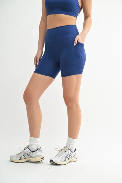 Contour Active Shorts in Blue - Active Shorts
