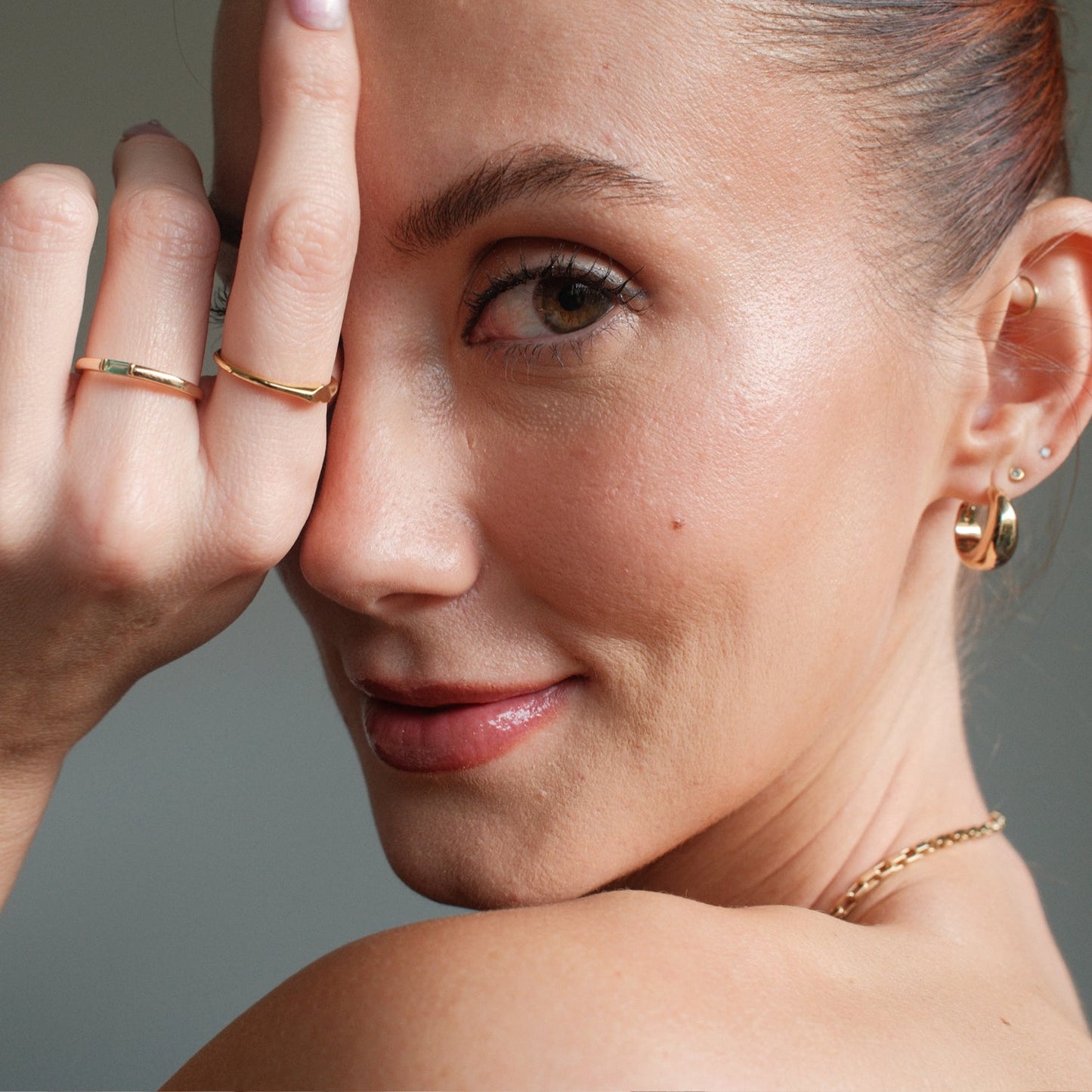 Chubby Dumpling Hoop Earrings — Soft Rounded Mid-Size Everyday Minimalist - Earrings