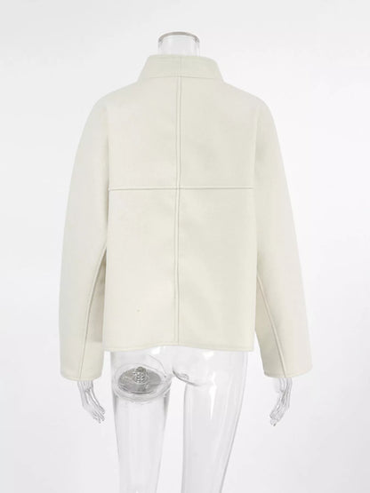 Women's Open Front Lightweight Cropped Coat - Coats