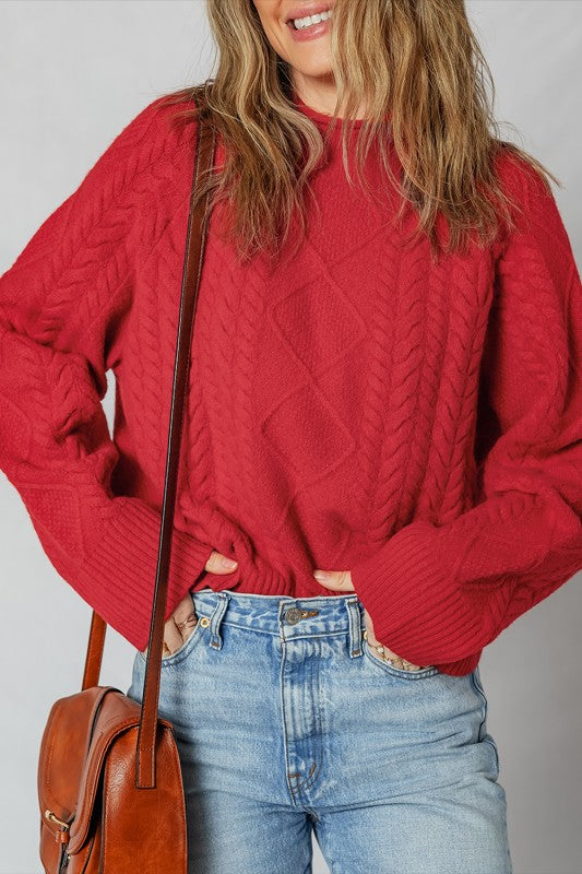 Cable Knit Oversized Sweater | Trendy Sweaters Outfit Idea for Women by Ro + Ivy | Elevated Basics, Modern Comfort & Style