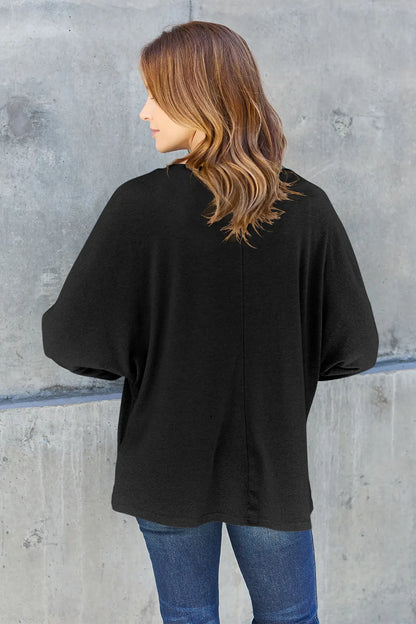 Relaxed Long Sleeve Round Neck Top