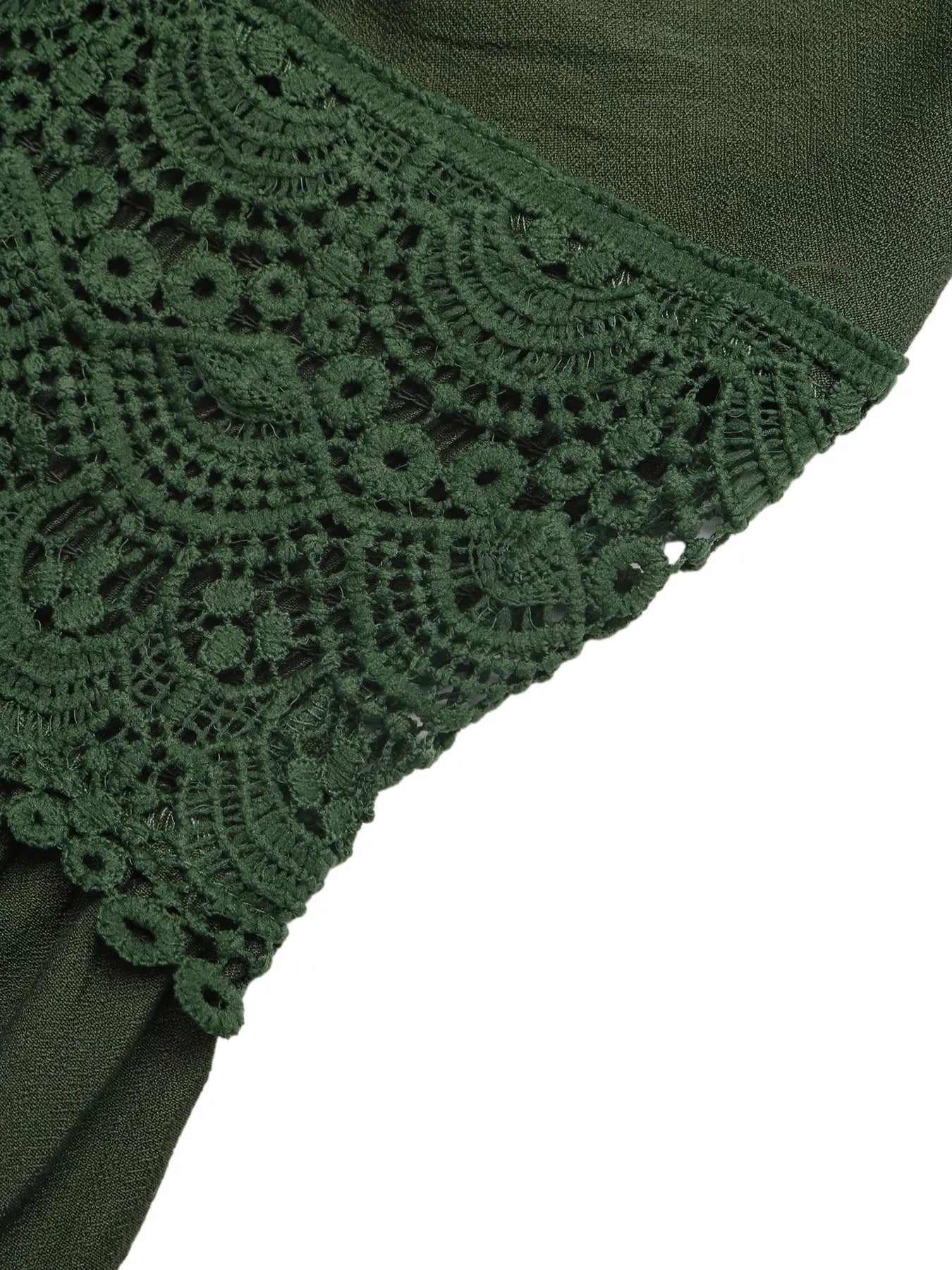 Women's Lace Trim Spaghetti Strap Maxi Dress - Maxi Dresses
