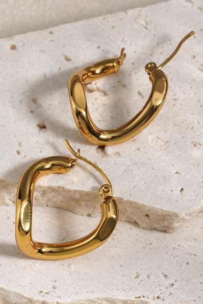 Spiral Stainless Steel Hoop Earrings — Elegant Minimalist Sophisticated Everyday Style - Jewelry
