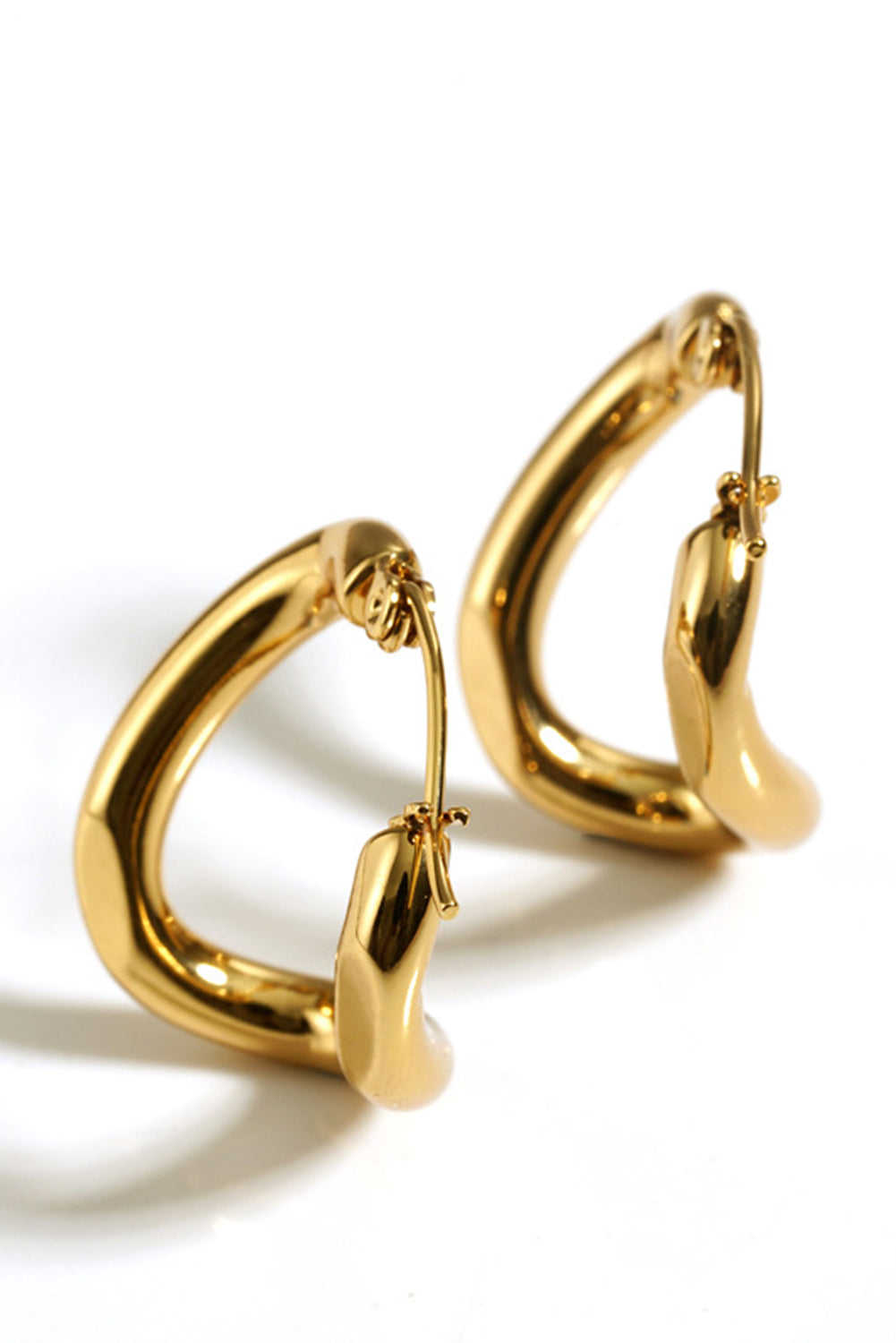 Spiral Stainless Steel Hoop Earrings — Elegant Minimalist Sophisticated Everyday Style - Jewelry