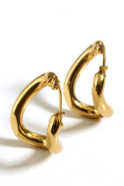 Spiral Stainless Steel Hoop Earrings — Elegant Minimalist Sophisticated Everyday Style - Jewelry