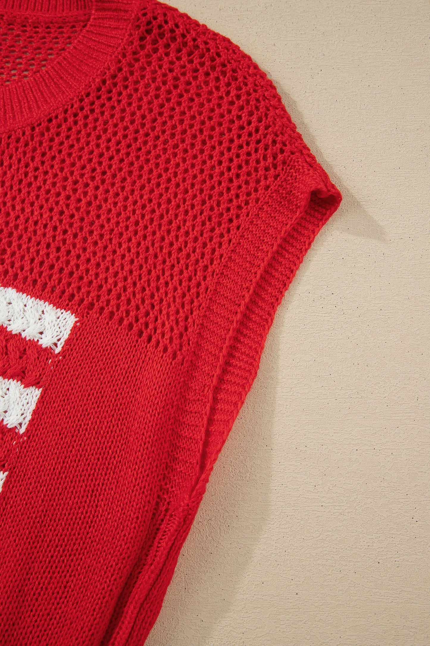 Darling Knit Graphic Short Sleeve Sweater — Festive Celebration Cute Style - Short Sleeve Sweaters