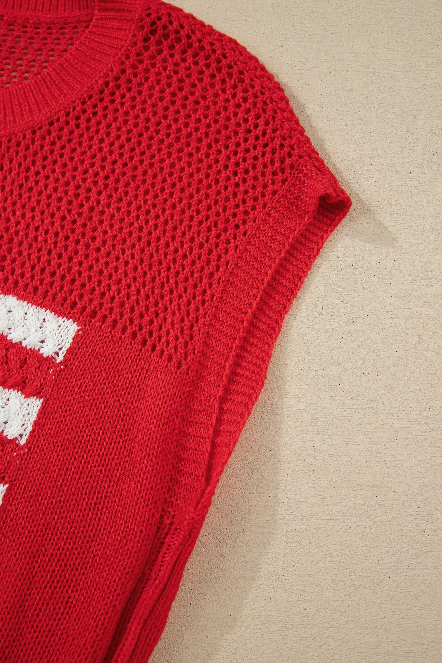 Darling Knit Graphic Short Sleeve Sweater — Festive Celebration Cute Style - Short Sleeve Sweaters
