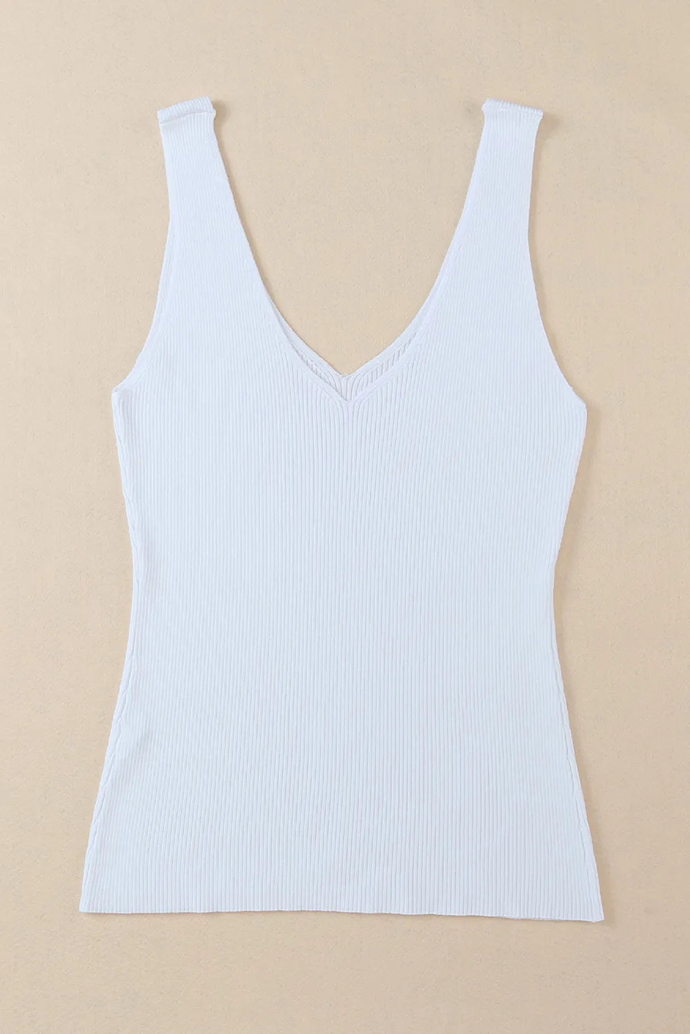 Women's Lightweight V-Neck Wide Strap Tank Top - Tank Tops