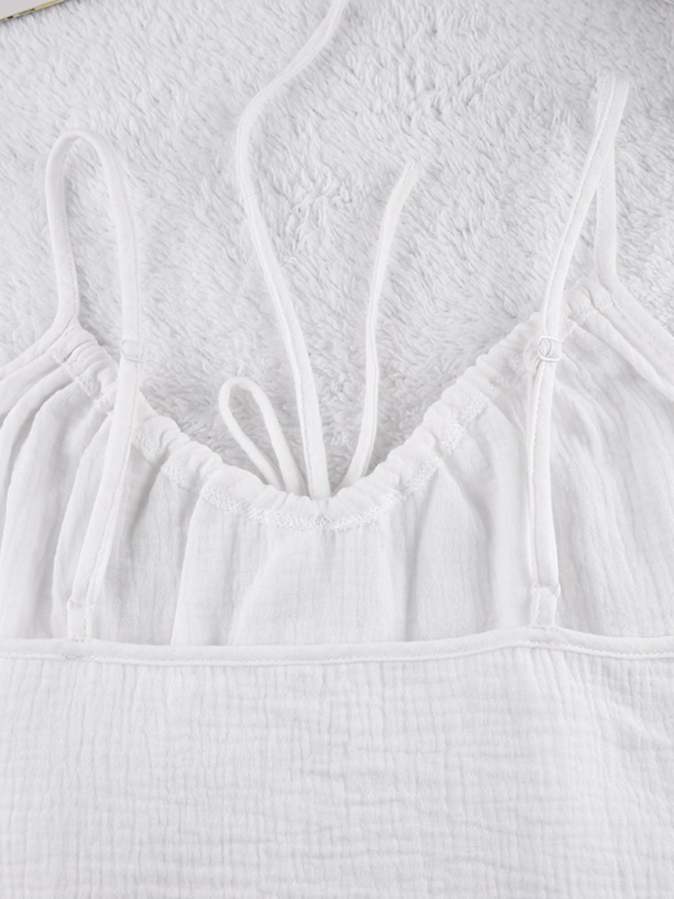 Tie Front Relaxed Fit Cami And Shorts Set - Outfit Sets