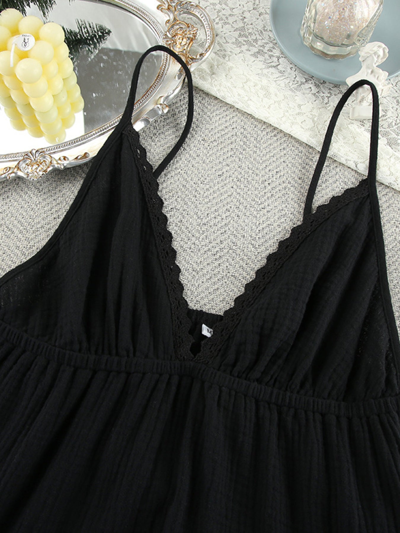 V-Neck Tiered Mini Dress - Mini Dresses