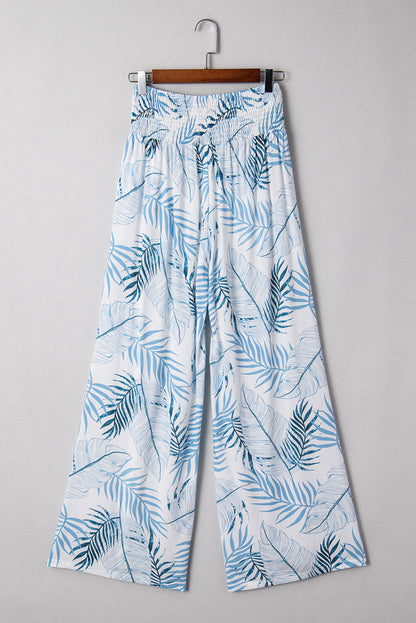 Breezy Waistband Linen Blend Wide Leg Pants — Relaxed Summer Everyday Style - Pants & Culotte