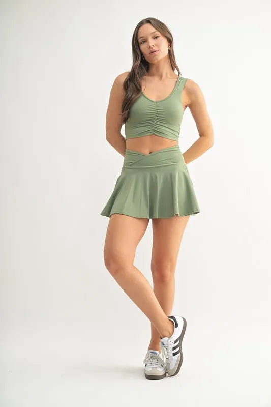 Ruched Front Active Tank - Active Tops