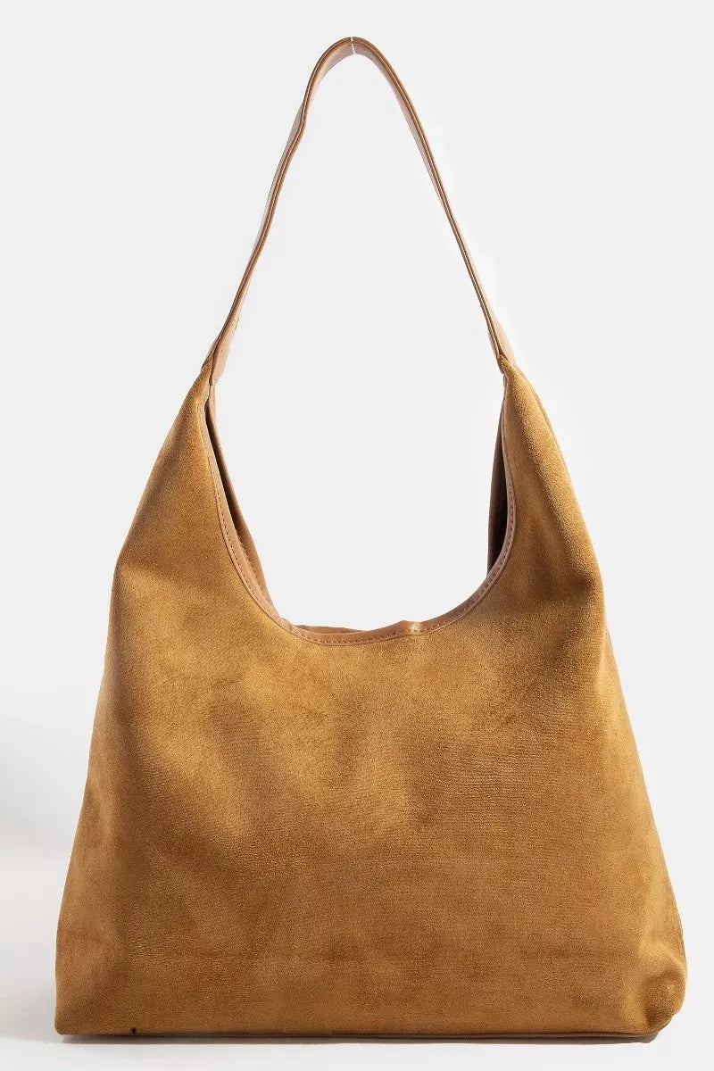 LBR one size Faux Suede Hobo Bag | Trendy Hobo Bags Outfit Idea for Women by Ro + Ivy | Elevated Basics, Modern Comfort & Style