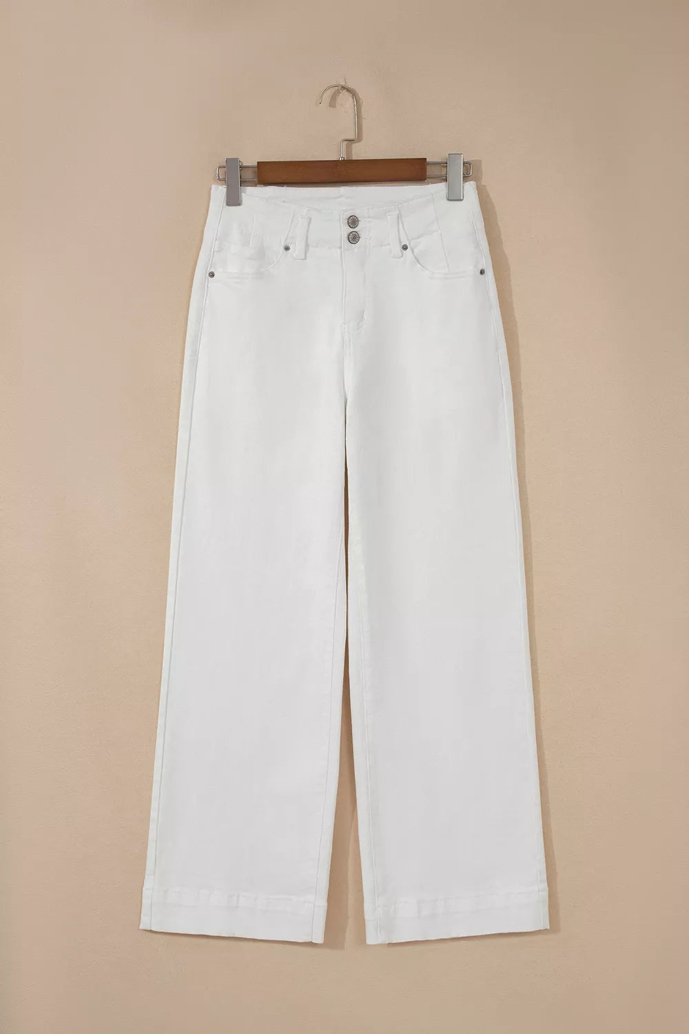 Women's 2 Button High Waist Wide Leg Jeans - Jeans