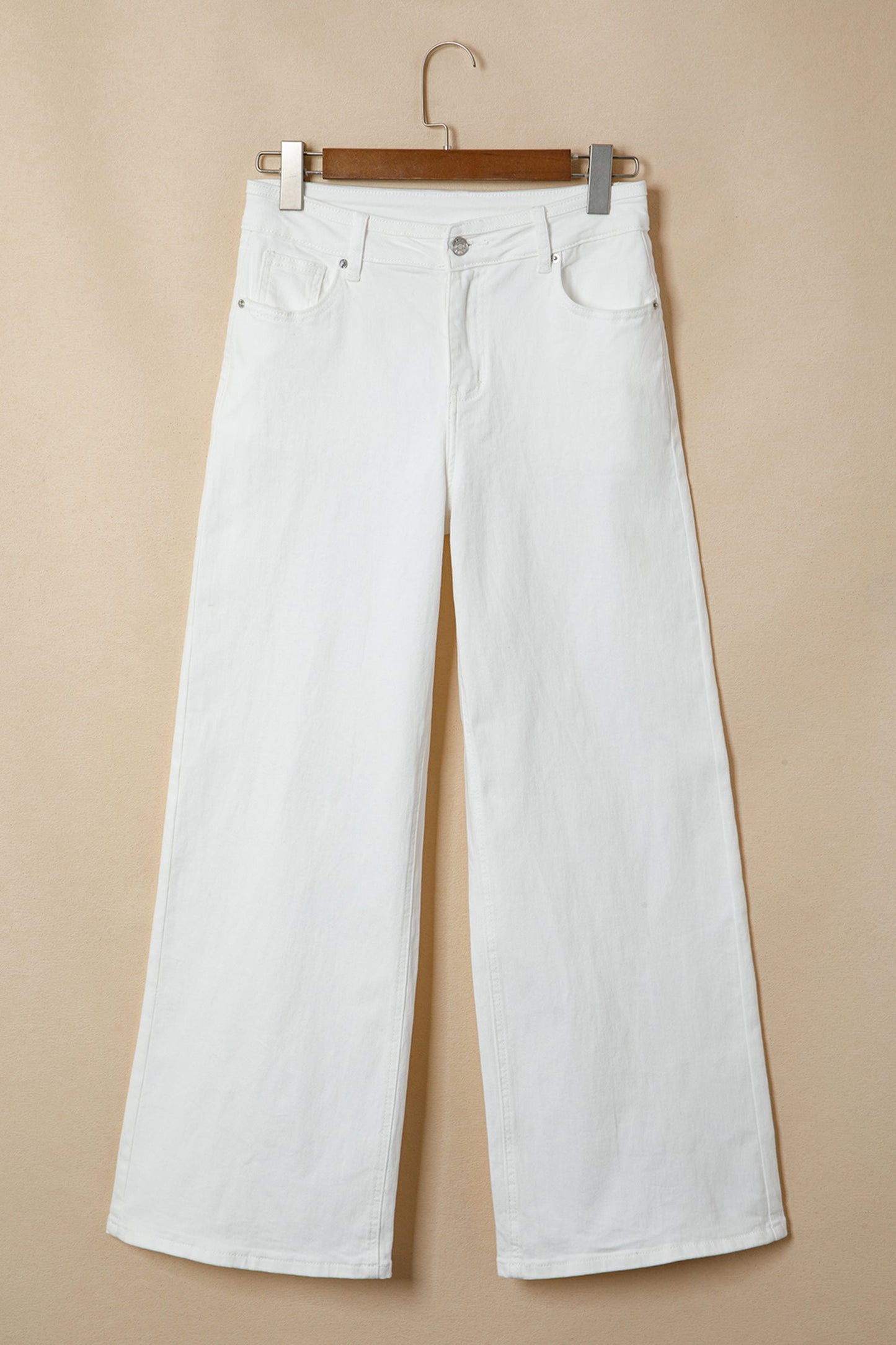 Solid Loose Fit High Rise Casual Wide Leg Jeans — Versatile Everyday Style - Jeans