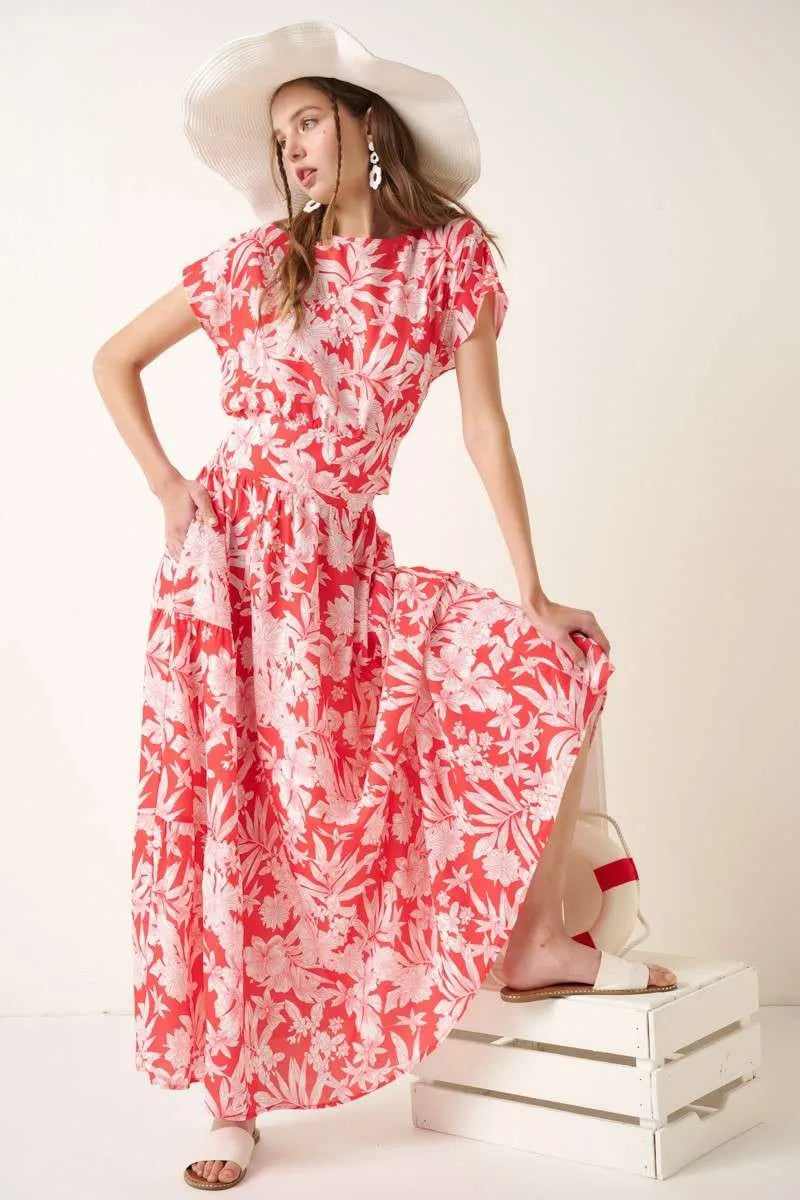Tropical Print Top And Skirt Set – outfit idea for women | Ro + Ivy