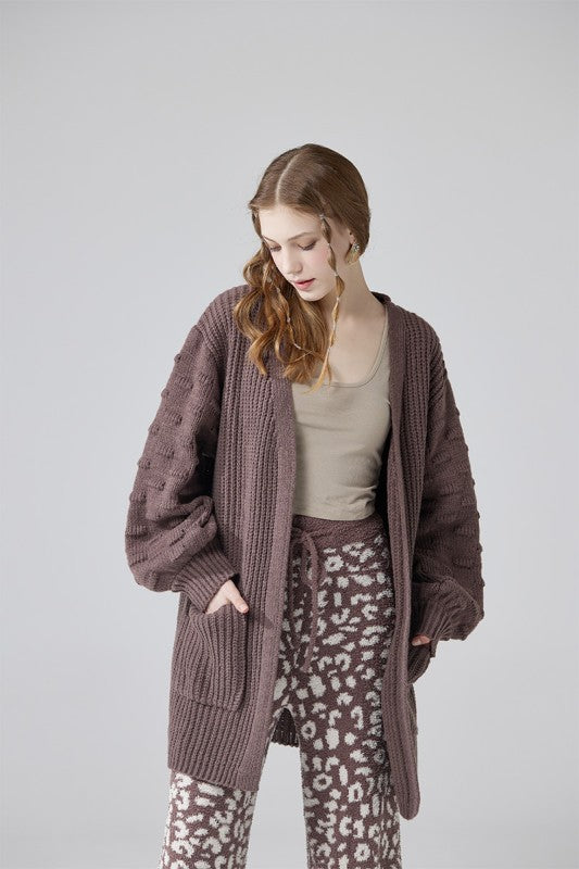 Oversized Balloon Long Sleeve Longline Cardigan With Pockets | Trendy Cardigans Outfit Idea for Women by Ro + Ivy | Elevated Basics, Modern Comfort & Style