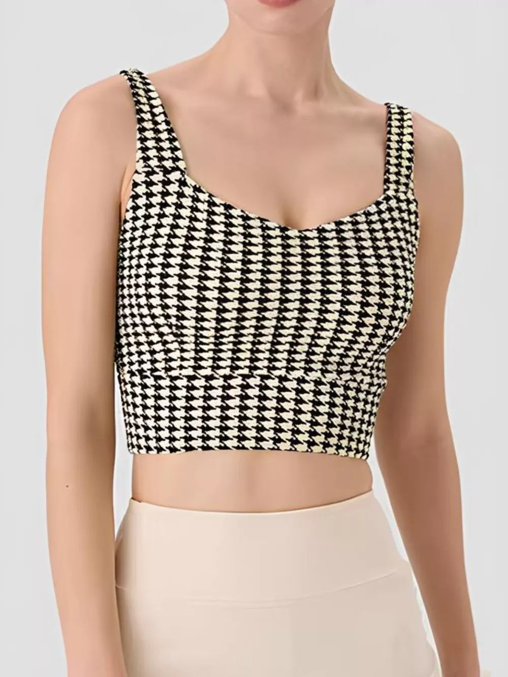 Houndstooth Crisscross Back Brami