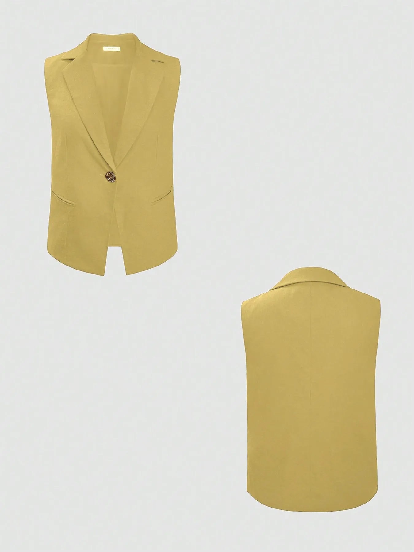 Women's One Button Sleeveless Top and Pants Set - Matching Sets