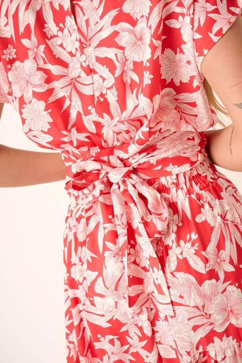 Tropical Print Top And Skirt Set – outfit idea for women | Ro + Ivy
