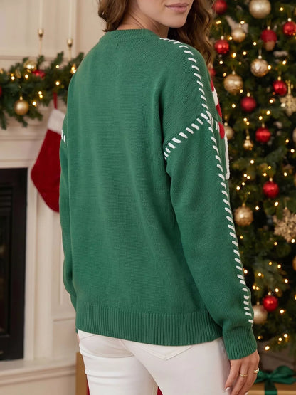 Santa Baby Embroidered Christmas Pullover Sweater